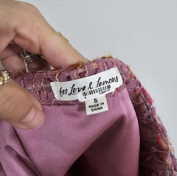 For love and lemons Dionne tweed skirt and blazer set size S - Picture 10 of 15